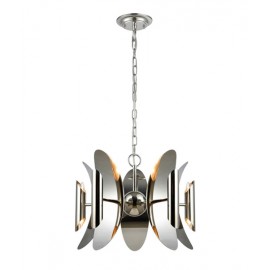 CLA-Strato: Polished Nickel Hardware with Stainless Steel Pendant Light